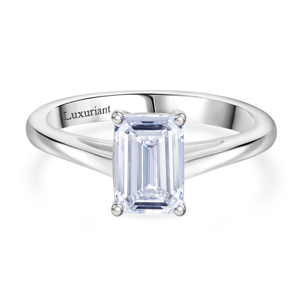 Luxuriant - 950 Platinum SGL Certified (VS/GH) Lab Grown Diamond Emerald Cut Ring 2.05 Ct._7984766