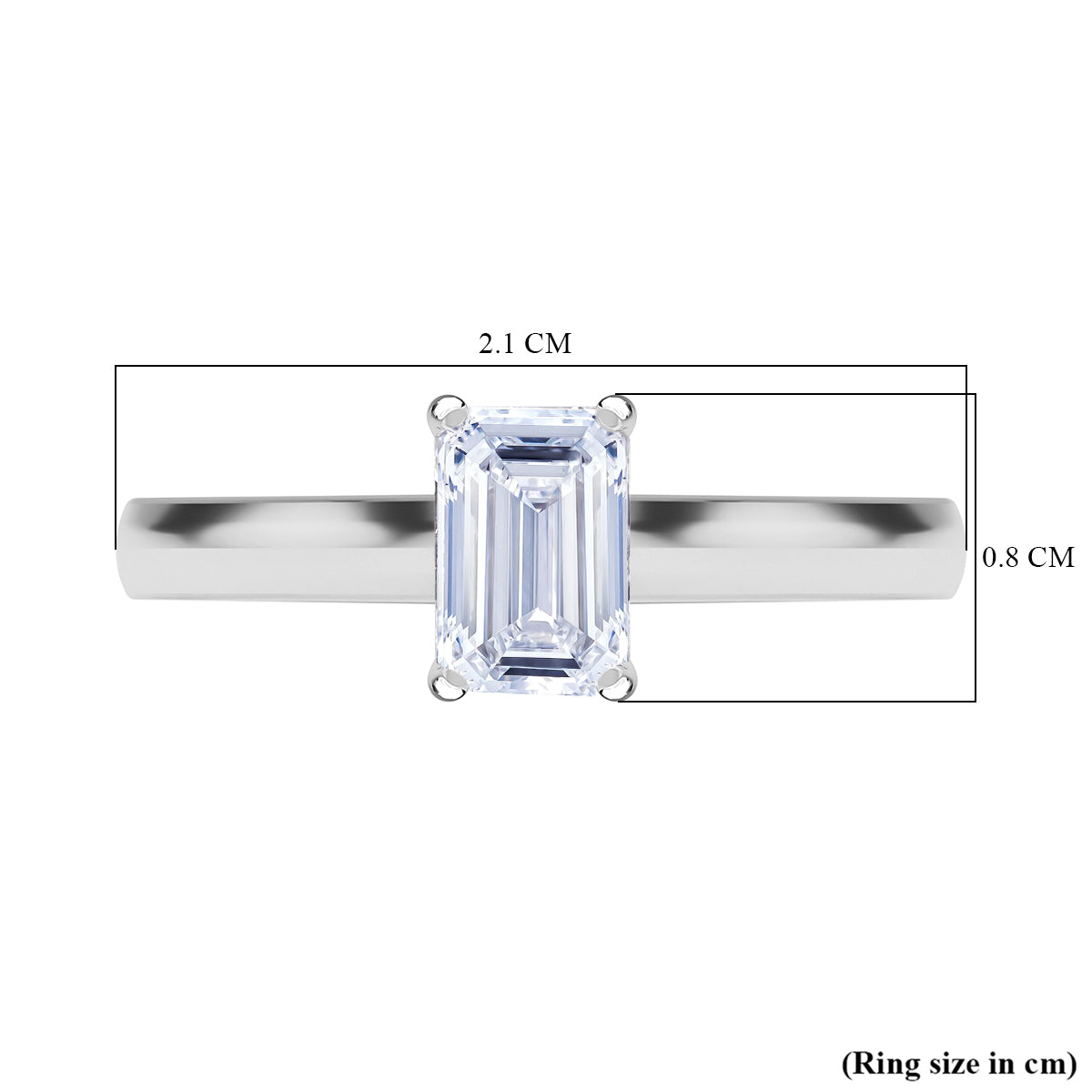 LUXURIANT SGL Certified 2 Ct. Lab Grown Diamond SI G-H Solitaire Ring in 950 Platinum V32627459 6