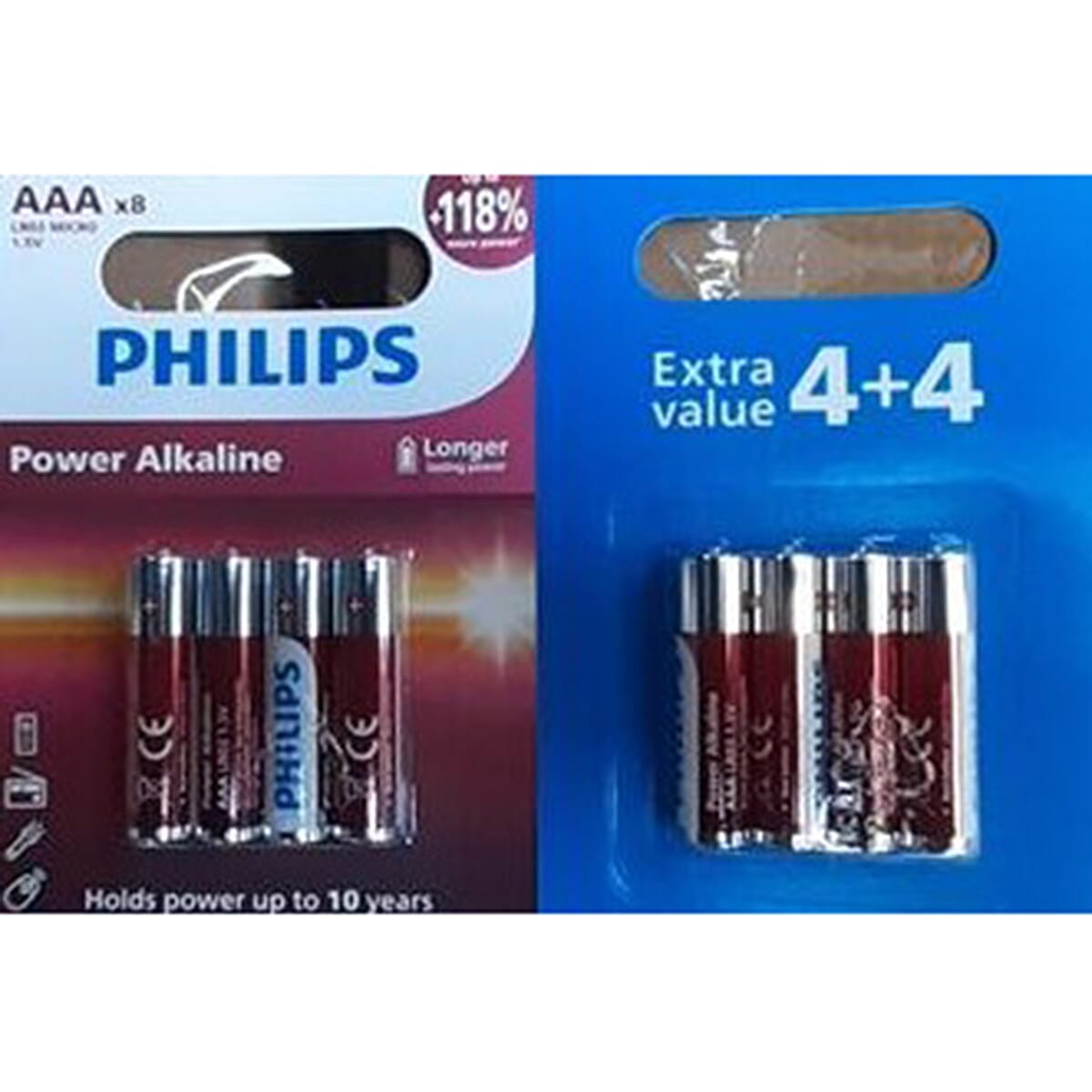 Phillips Extra Power AAA Batteries - Set of 8 for Long-Lasting Household Performance 7987365 0