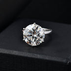 D'Joy Moissanite Solitaire Ring in Rhodium Overlay Sterling Silver 7.43 Ct._7990036_1
