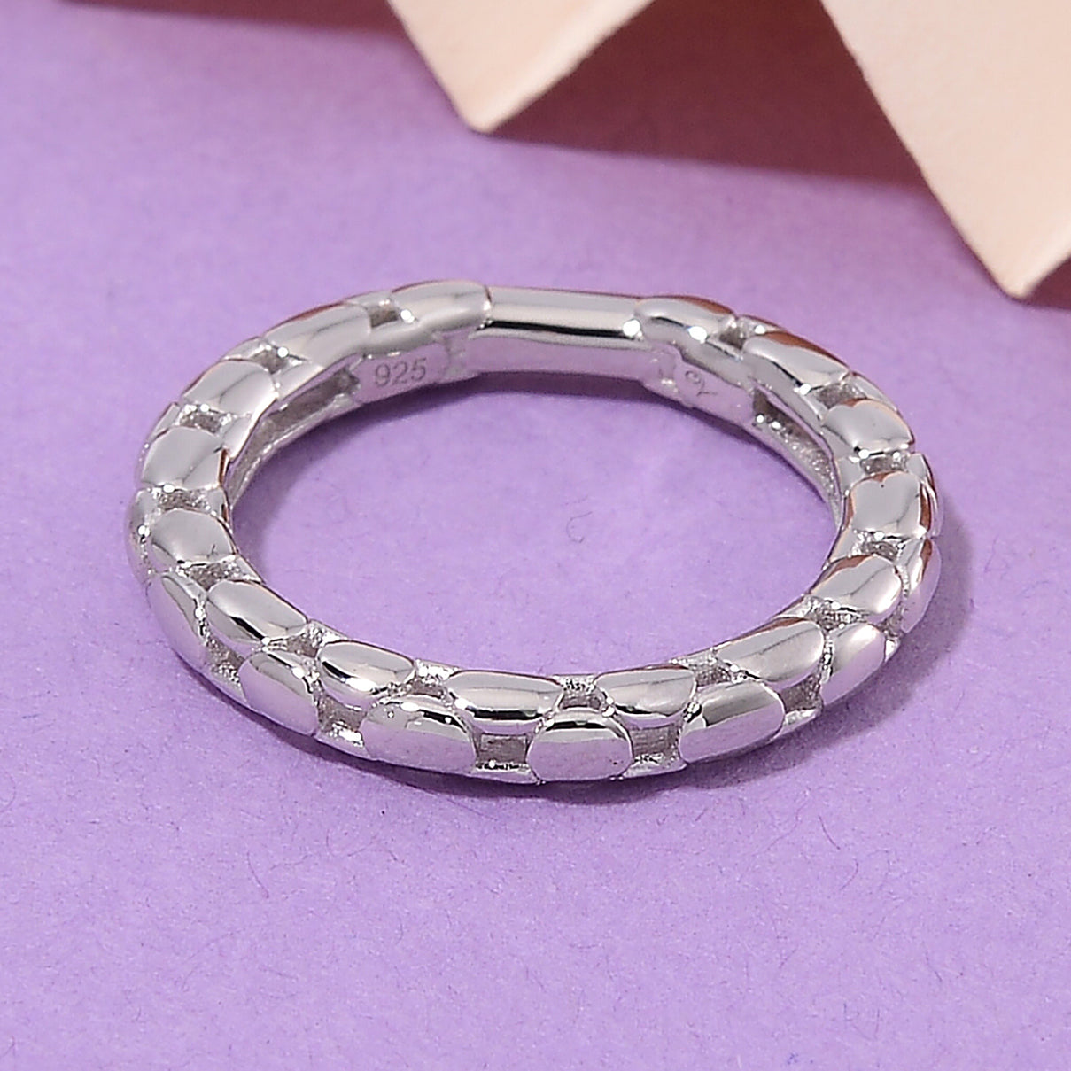 LUCY Q - Bubble Collection Rhodium Overlay Sterling Silver Ring 7990591 2