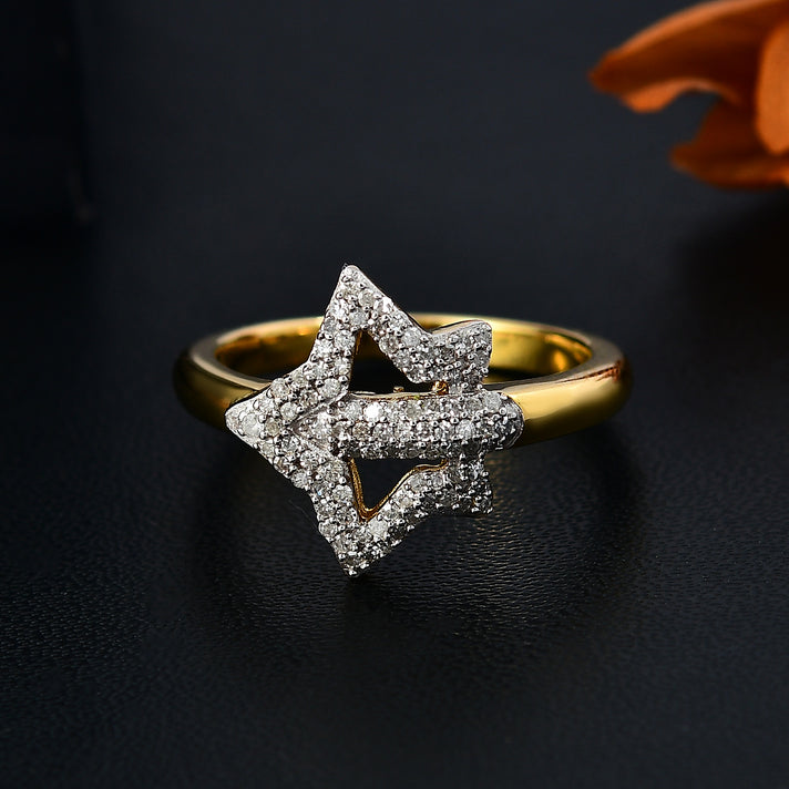 GP Celestial Collection - White Diamond Star Ring in 18K Vermeil Yellow Gold Plated Sterling Silver 7991040 2
