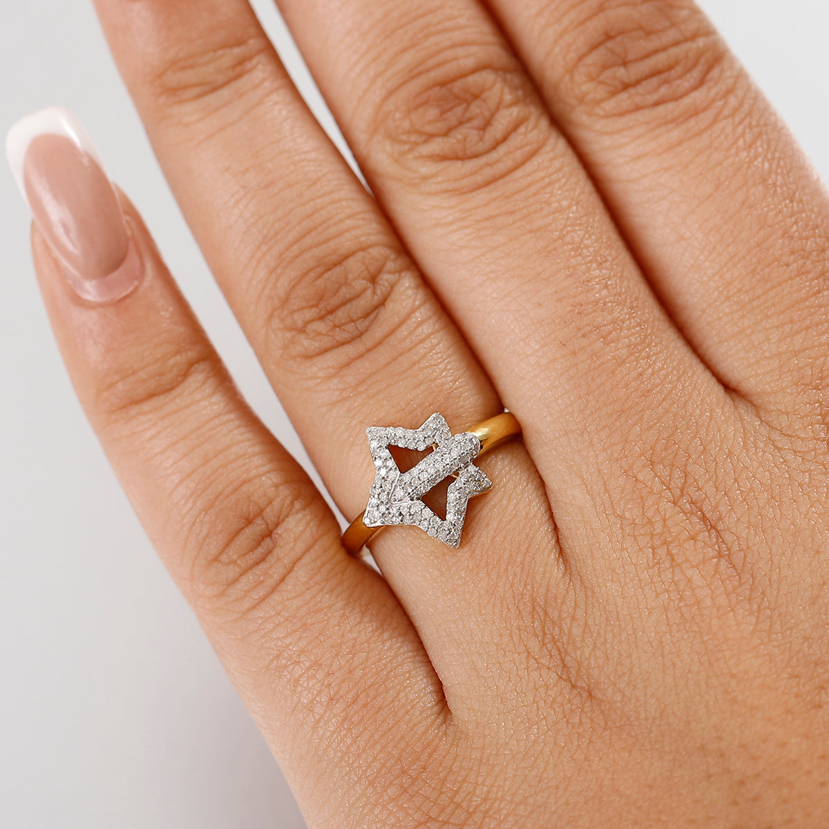 GP Celestial Collection - White Diamond Star Ring in 18K Vermeil Yellow Gold Plated Sterling Silver 7991040 3