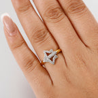 GP Celestial Collection - White Diamond & Blue Sapphire Ring in 18K Vermeil Yellow Gold Plated Sterling Silver_7991040_2