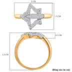 GP Celestial Collection - White Diamond & Blue Sapphire Ring in 18K Vermeil Yellow Gold Plated Sterling Silver_7991040_5