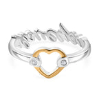 GP - Amore Collection White Diamond & Blue Sapphire Ring in 18K Vermeil Yellow Gold Plated & Rhodium Overlay Sterling Silver_7991069