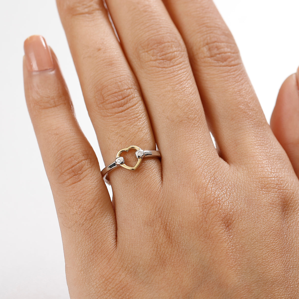 GP - Amore Collection - White Diamond and Blue Sapphire Ring Sterling Silver 7991069 4