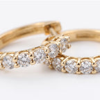 D'Joy - Lab Grown Diamond Hoop Earring in 18K Vermeil Yellow Gold Plated Sterling Silver 0.50 Ct_7991099_4