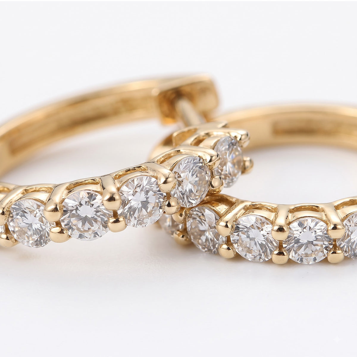 D'Joy 0.5 Ct. Lab Grown Diamond Hoop Earrings in 18K Vermeil Yellow Gold Over Sterling Silver (I1-G/H) 7991099 5