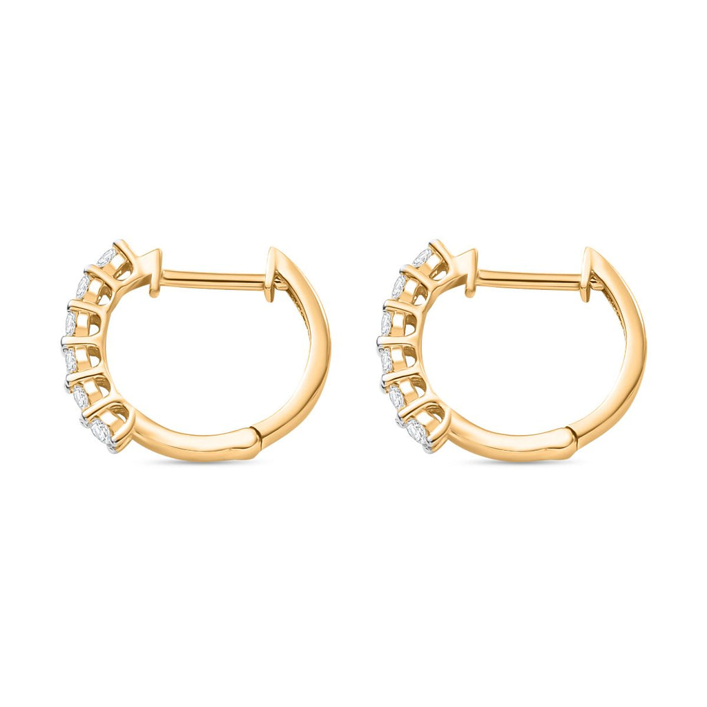 D'Joy - Lab Grown Diamond Hoop Earring in 18K Vermeil Yellow Gold Plated Sterling Silver 0.50 Ct_7991099_5