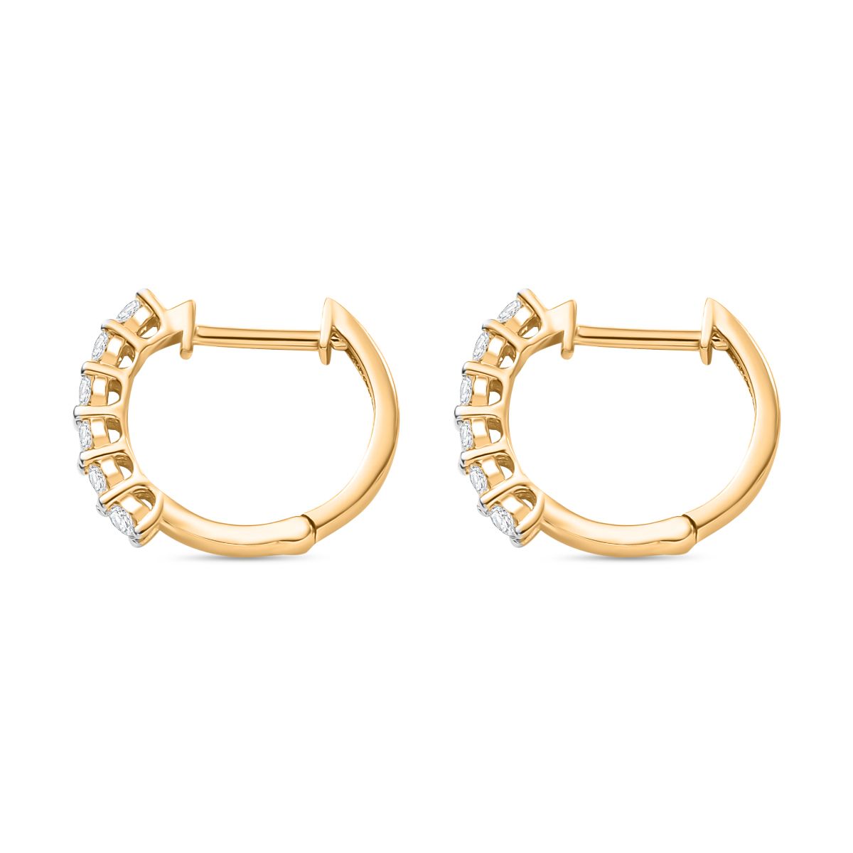 D'Joy 0.5 Ct. Lab Grown Diamond Hoop Earrings in 18K Vermeil Yellow Gold Over Sterling Silver (I1-G/H) 7991099 6