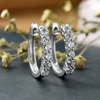 Royal Bali Collection - D'Joy Lab Grown Diamond Hoop Earring in Rhodium Overlay Sterling Silver 0.50 Ct._7991100_1