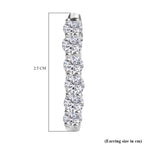 Royal Bali Collection - D'Joy Lab Grown Diamond Hoop Earring in Rhodium Overlay Sterling Silver 0.50 Ct._7991100_4