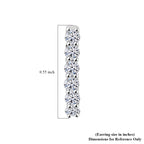 Royal Bali Collection - D'Joy Lab Grown Diamond Hoop Earring in Rhodium Overlay Sterling Silver 0.50 Ct._7991100_5