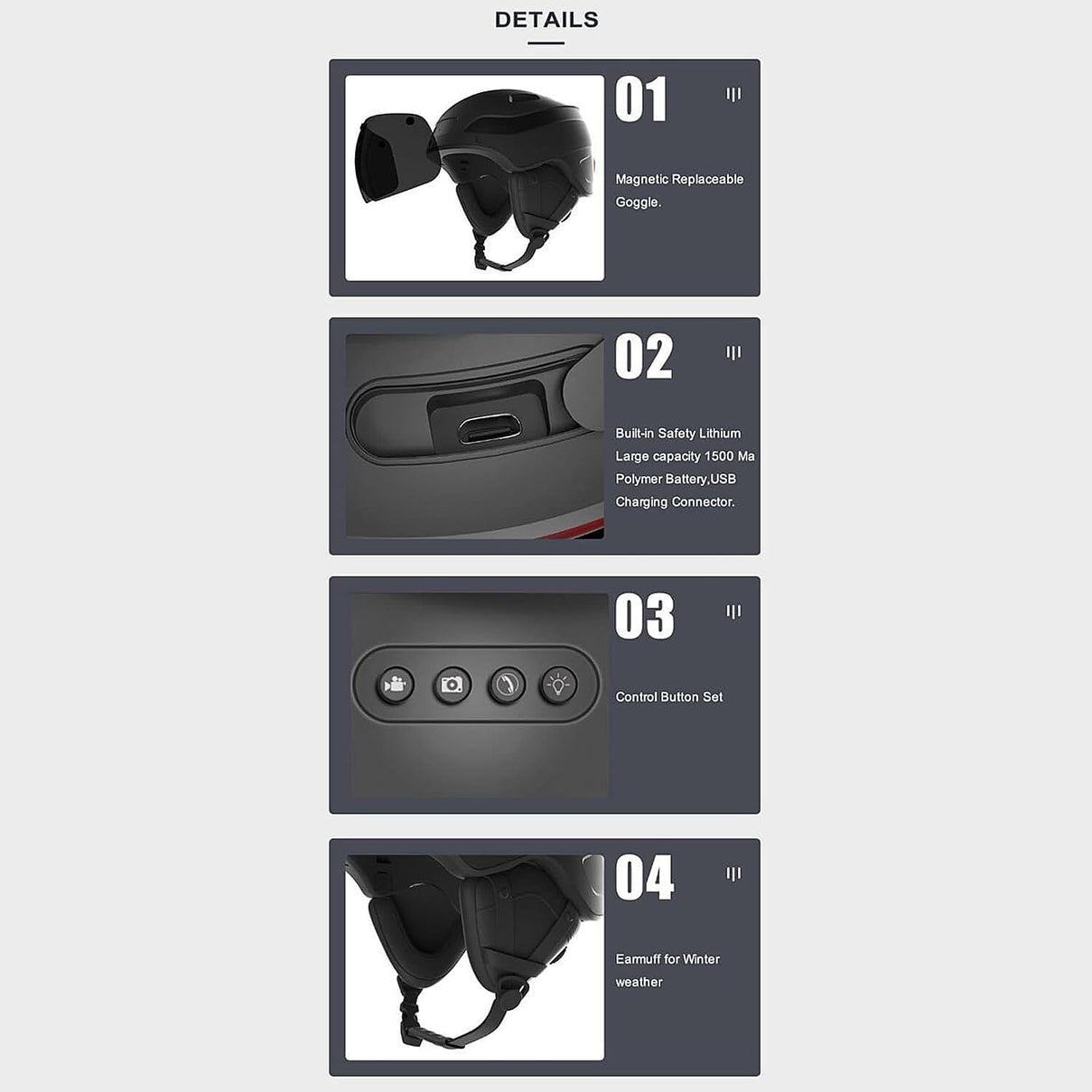 Smart Electric Vehicle Helmet with Camera and Bluetooth 7991586 5