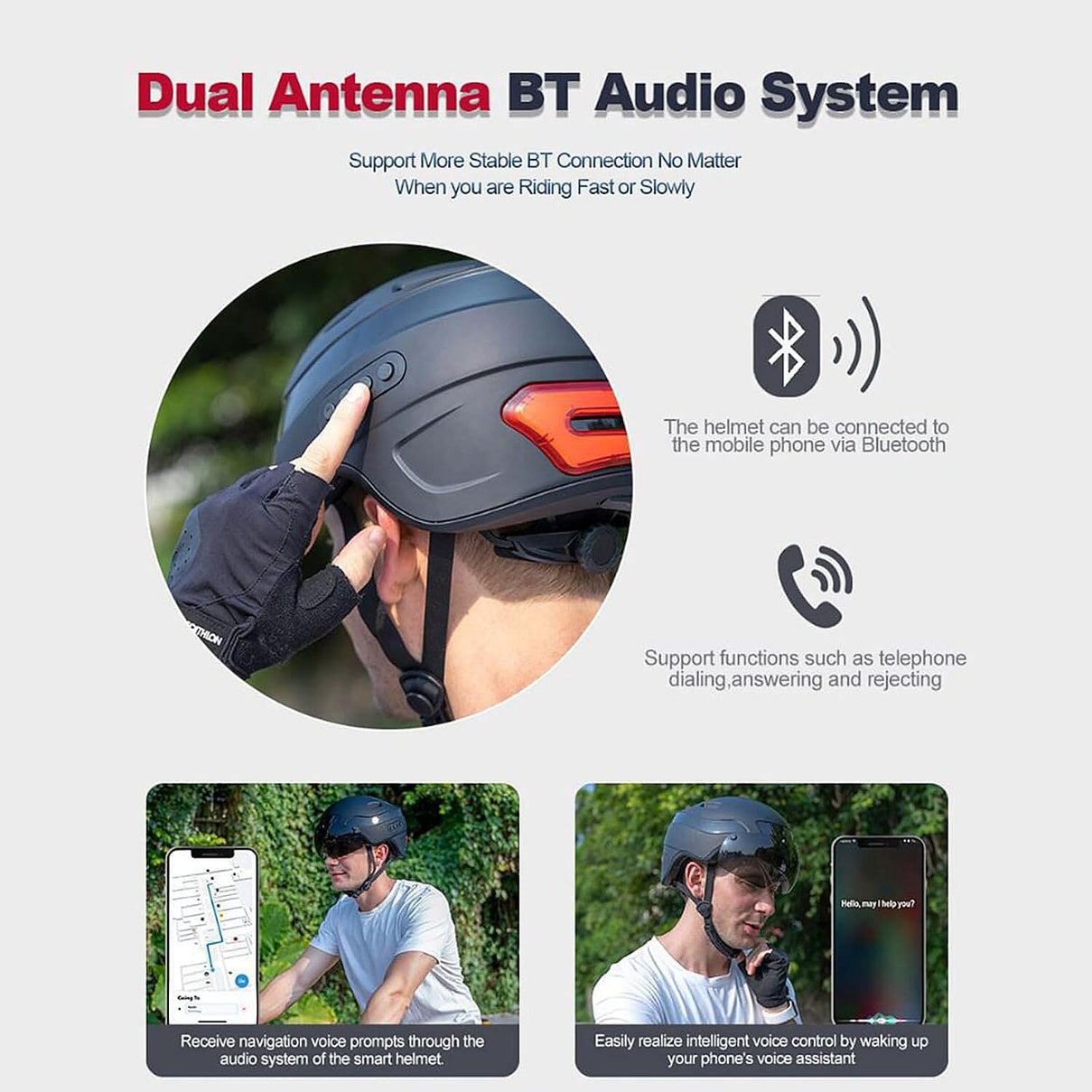 Smart Electric Vehicle Helmet with Camera and Bluetooth 7991586 7