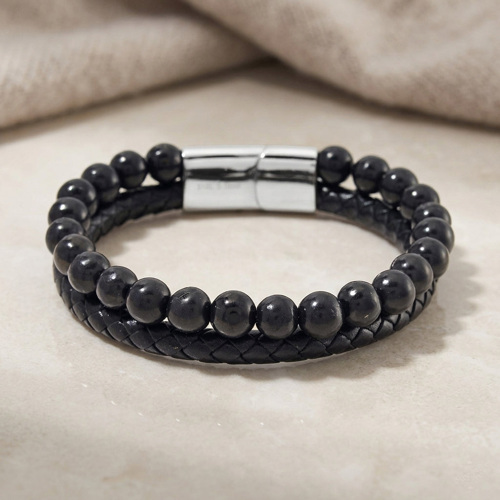 Natural Shungite Beads Bracelet (Size - 8)  90.00 Ct. 7991802 3
