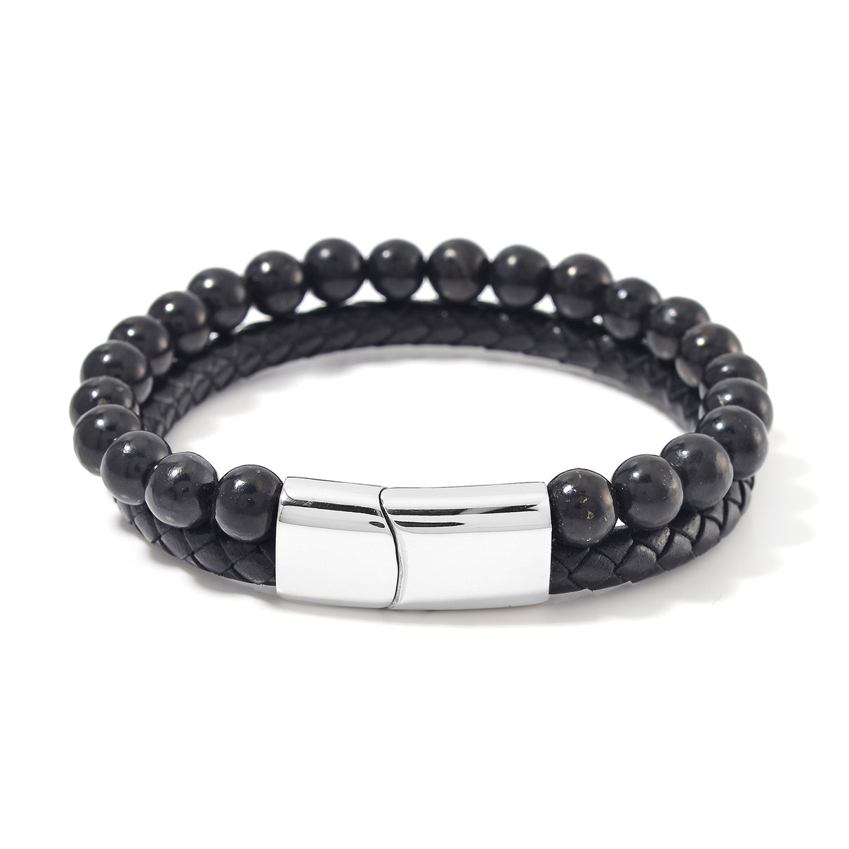 Natural Shungite Beads Bracelet (Size - 8)  90.00 Ct. 7991802 4