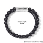 Natural Shungite Beads Bracelet (Size - 8)  90.00 Ct._7991802_5
