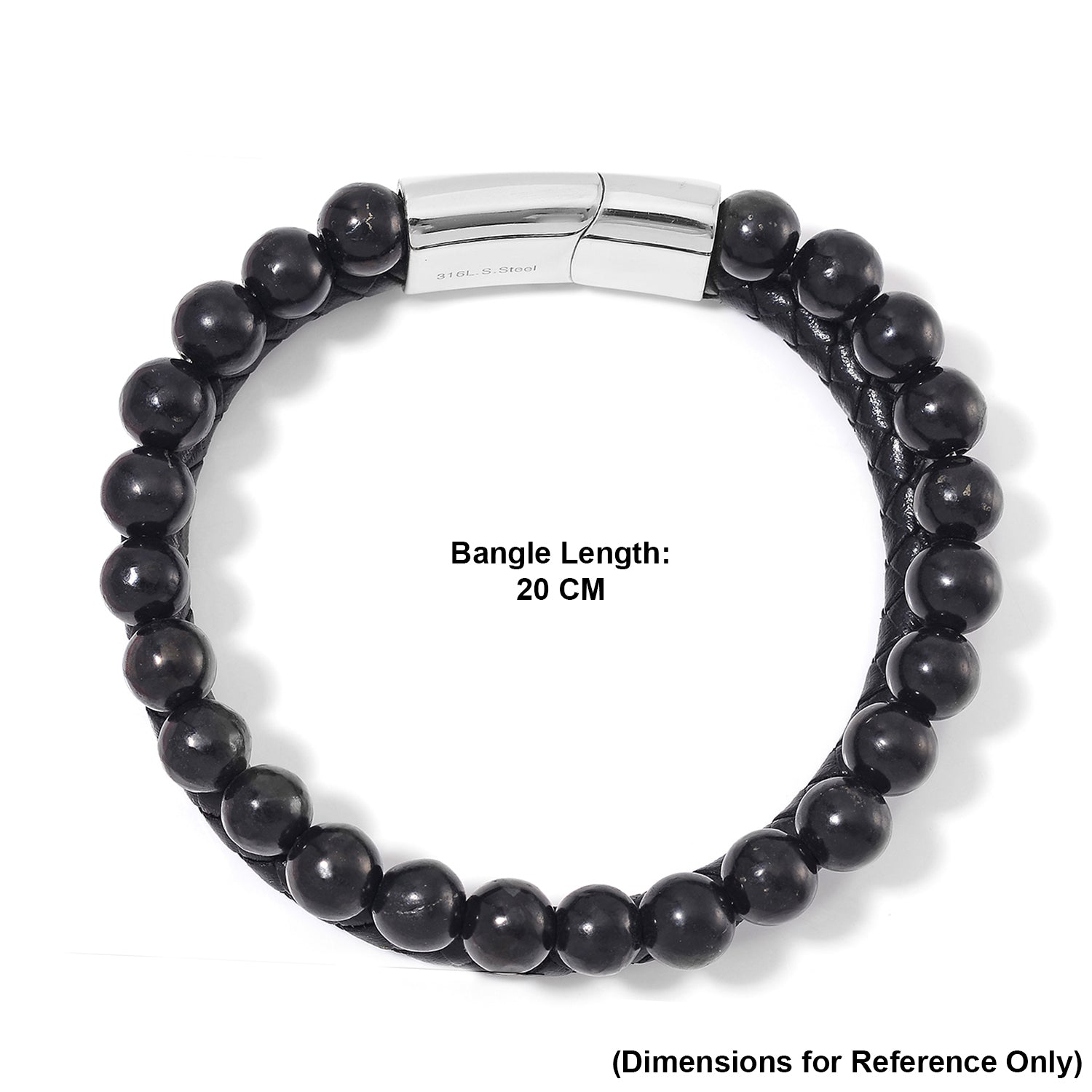 Natural Shungite Beads Bracelet (Size - 8)  90.00 Ct. 7991802 6