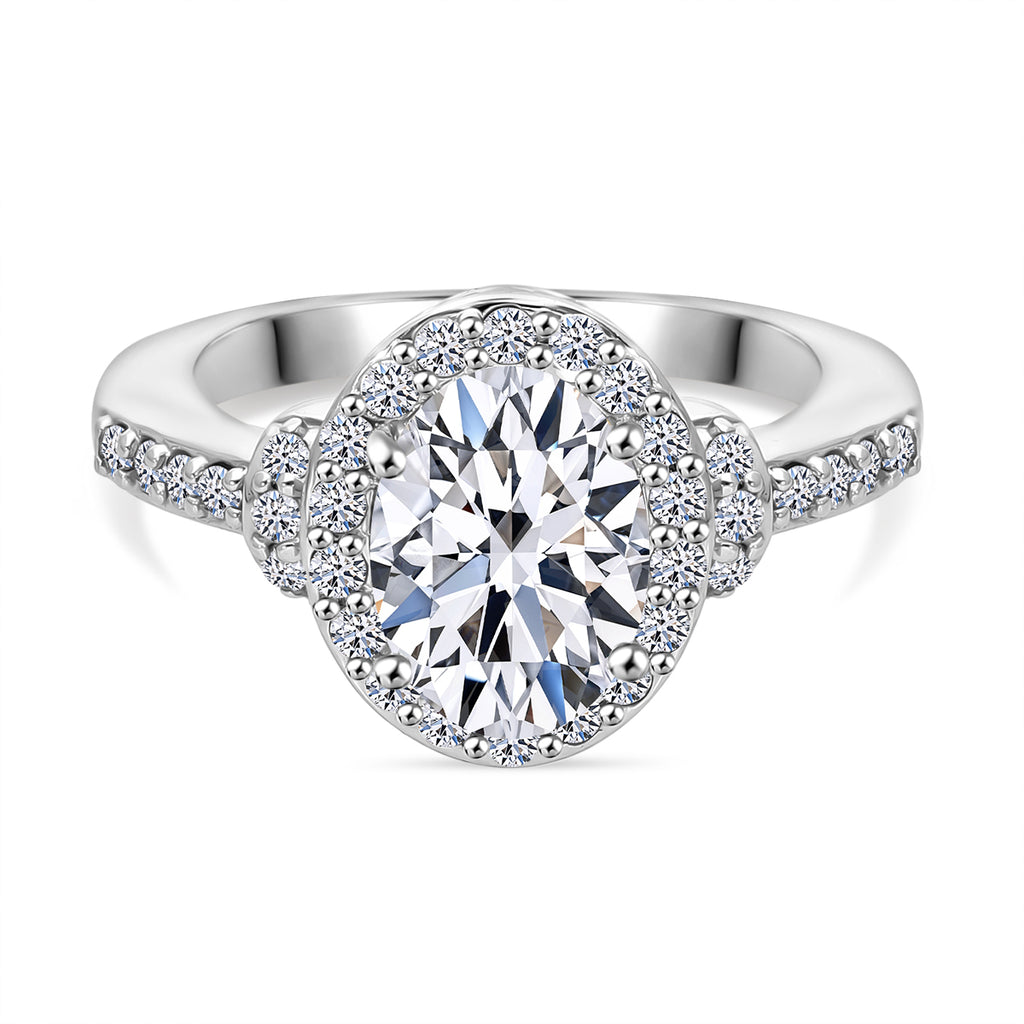 Luxuriant - 950 Platinum IGI Certified Lab Grown Diamond (VS/G-H) Halo Ring 2.51 Ct, Platinum Wt. 6.08 Gms._7992406