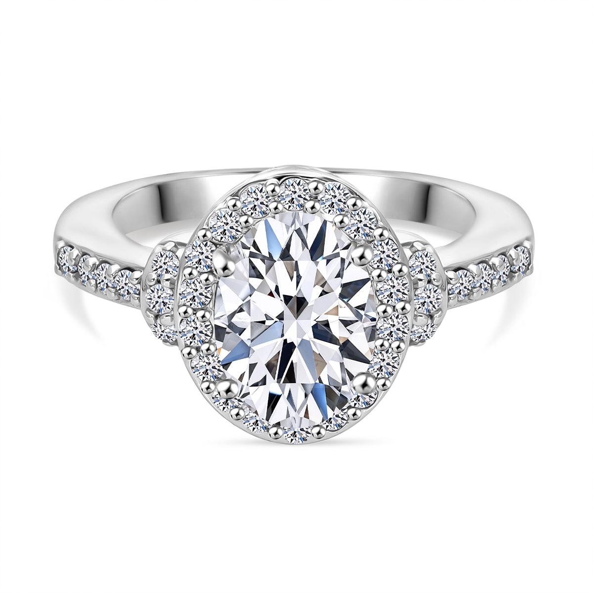 LUXURIANT 2.5 Ct. Lab Grown Diamond Halo Ring in 950 Platinum, IGI Certified 7992406 0
