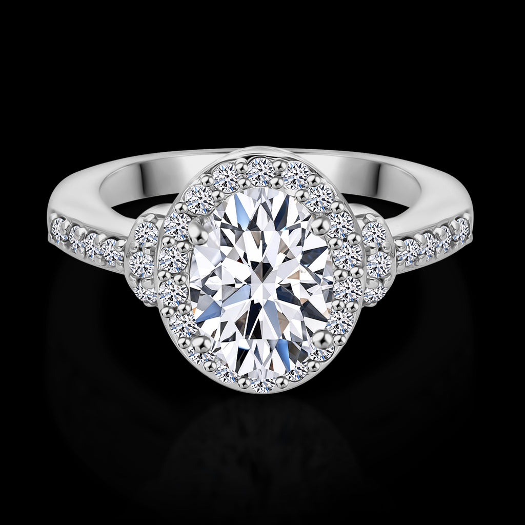 Luxuriant - 950 Platinum IGI Certified Lab Grown Diamond (VS/G-H) Halo Ring 2.51 Ct, Platinum Wt. 6.08 Gms._7992406_1
