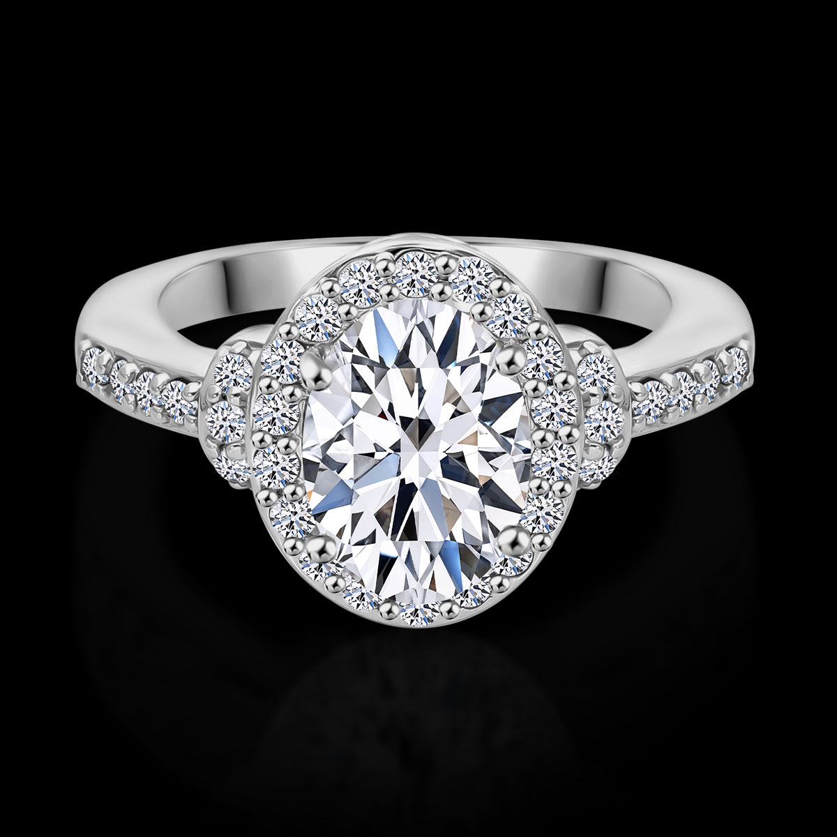 LUXURIANT 2.5 Ct. Lab Grown Diamond Halo Ring in 950 Platinum, IGI Certified 7992406 2
