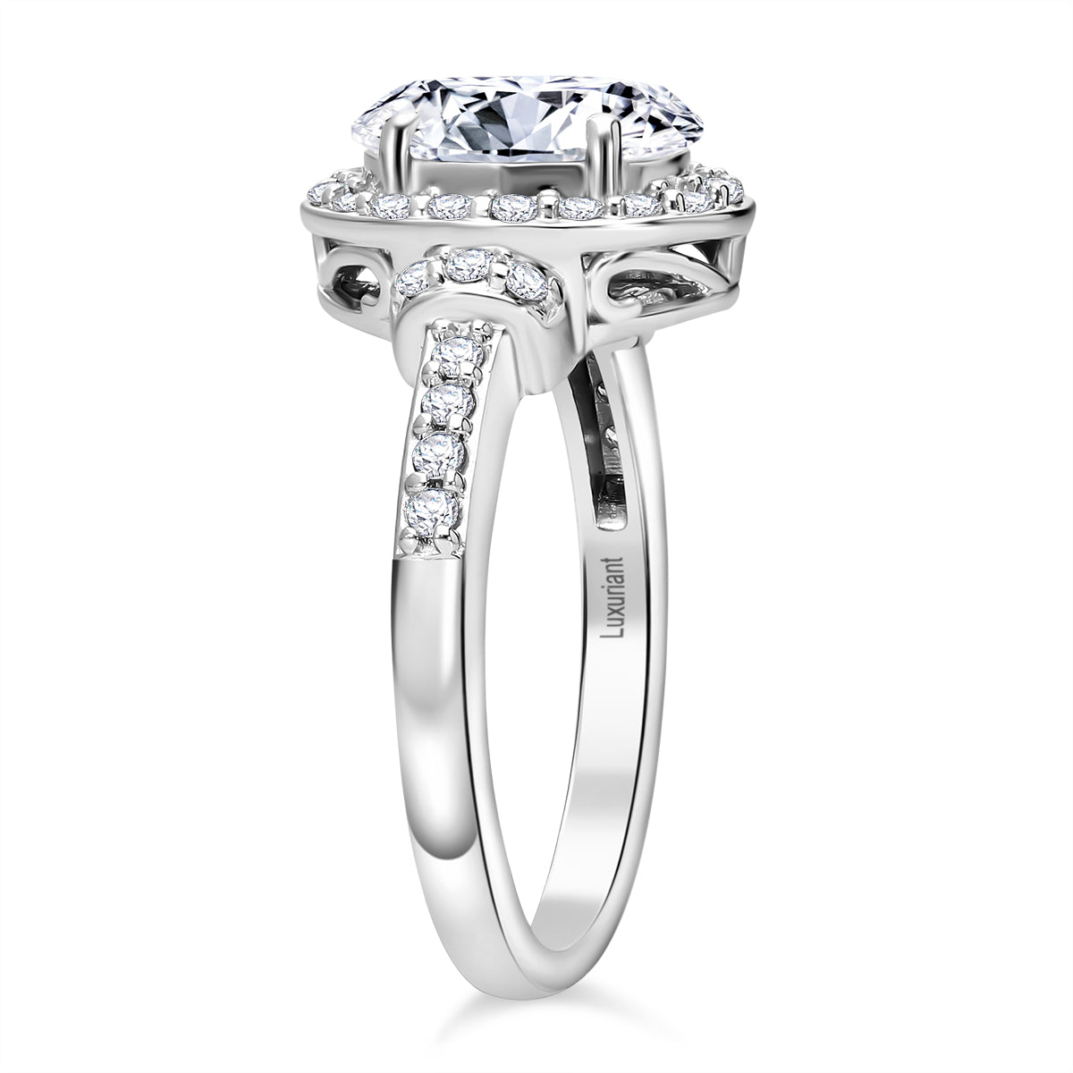 LUXURIANT 2.5 Ct. Lab Grown Diamond Halo Ring in 950 Platinum, IGI Certified 7992406 4