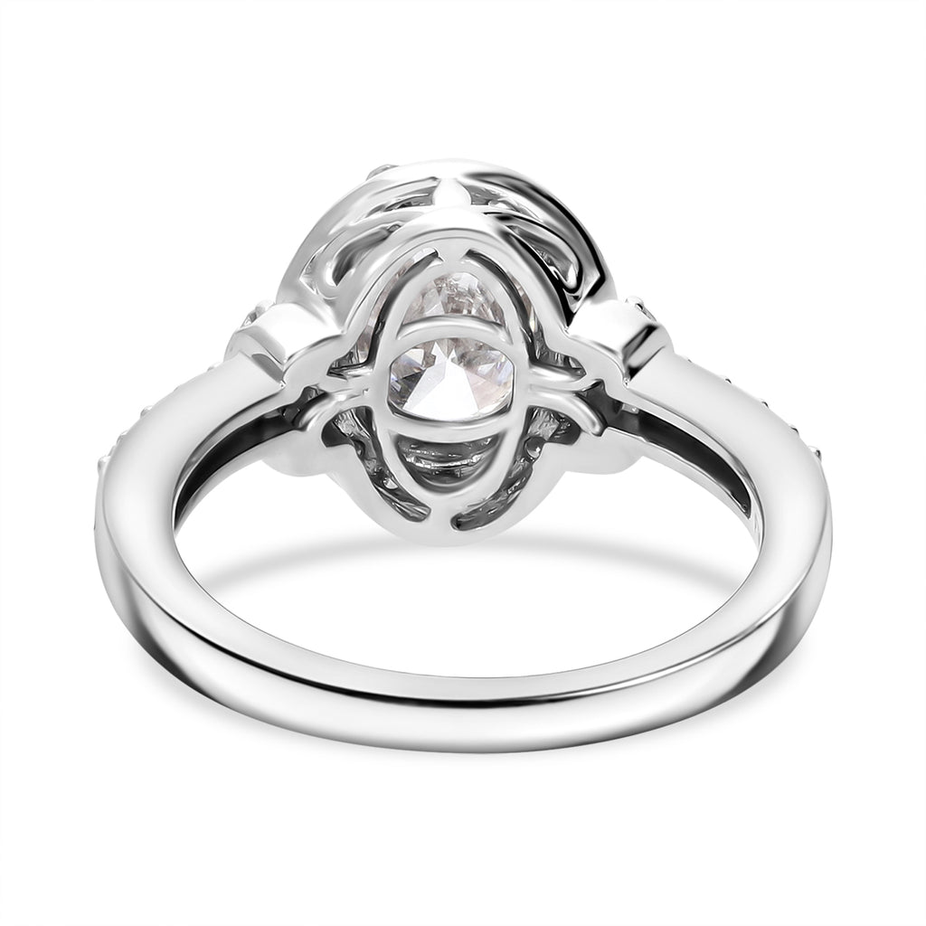 Luxuriant - 950 Platinum IGI Certified Lab Grown Diamond (VS/G-H) Halo Ring 2.51 Ct, Platinum Wt. 6.08 Gms._7992406_5