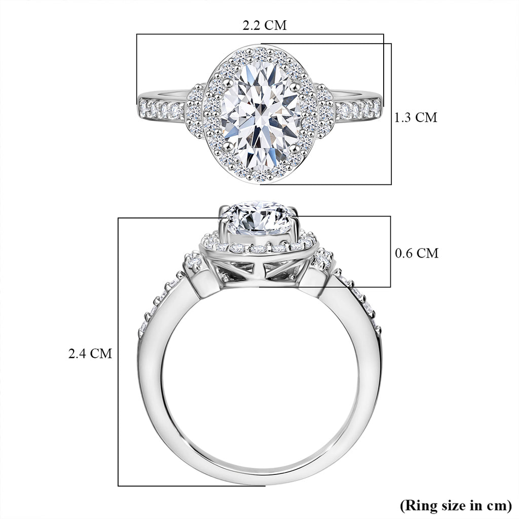 Luxuriant - 950 Platinum IGI Certified Lab Grown Diamond (VS/G-H) Halo Ring 2.51 Ct, Platinum Wt. 6.08 Gms._7992406_6