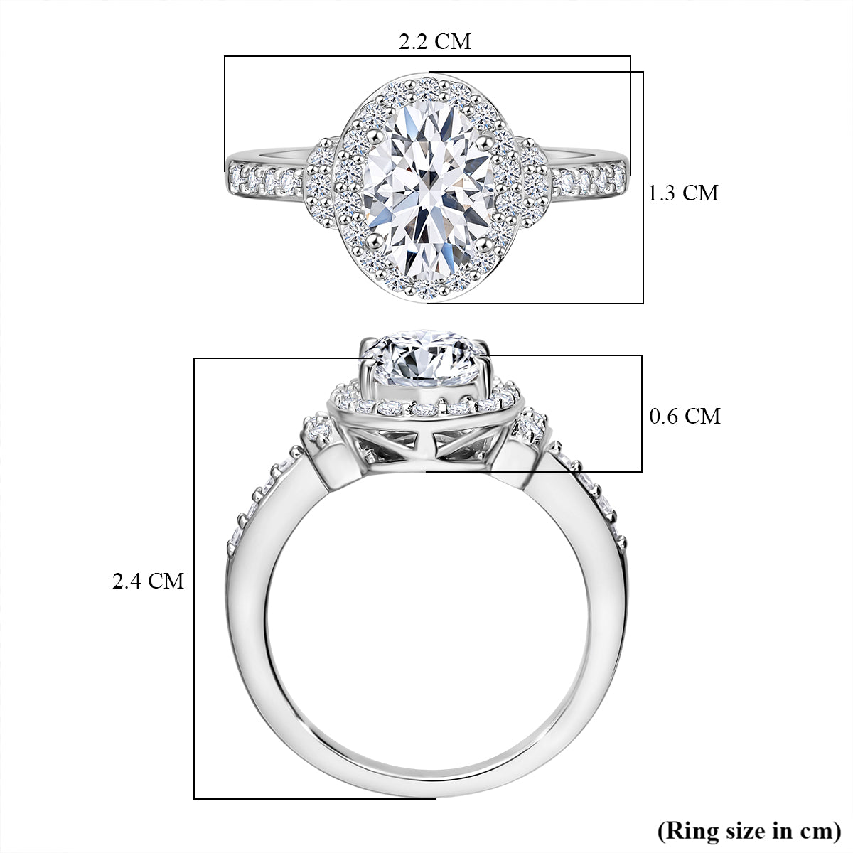 LUXURIANT 2.5 Ct. Lab Grown Diamond Halo Ring in 950 Platinum, IGI Certified 7992406 6