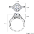 Luxuriant - 950 Platinum IGI Certified Lab Grown Diamond (VS/G-H) Halo Ring 2.51 Ct, Platinum Wt. 6.08 Gms._7992406_6
