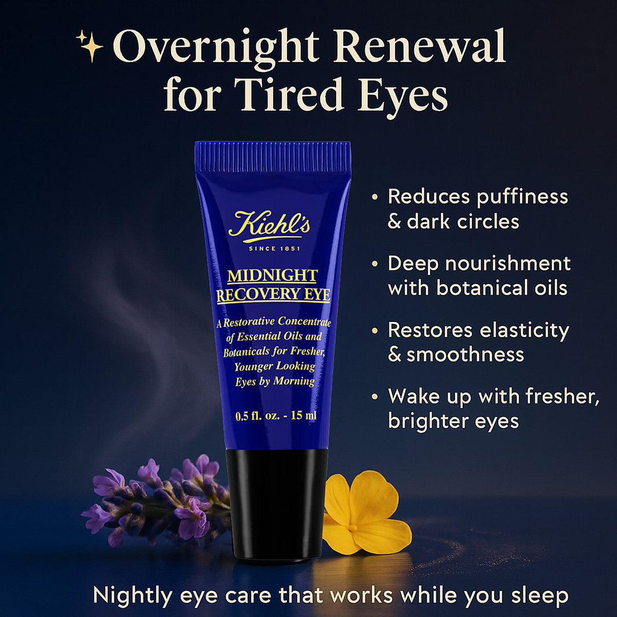 Kiehl's Midnight Recovery Eye  - 15ml 7992462 1