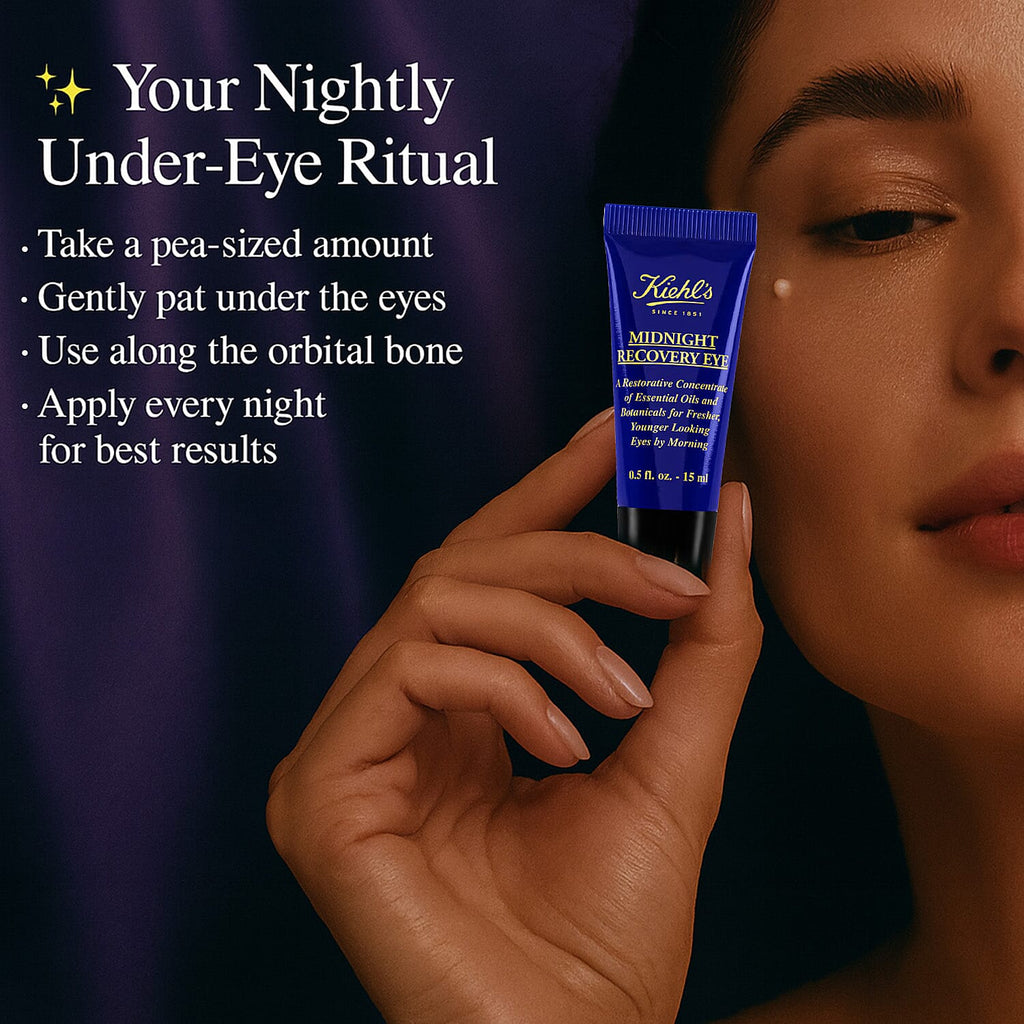 Kiehls Midnight Recovery Eye - A Restorative Eye Cream for Younger-Looking Eyes by Morning.