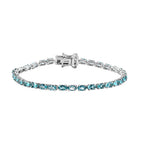 Lagoon Apatite Bracelet with GB Lock Box (Size - 7) in Rhodium Overlay Sterling Silver 8.18 Ct._7994141