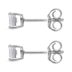 RACHEL GALLEY 9K White Gold SGL Certified Emerald Cut Lab Grown Diamond (VS/E-F) Push Back Earring 0.50 Ct._7994308_2