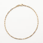 BIGGEST GOLD OFFER - 9K Yellow Gold Paperclip Bracelet With Lobster Clasp (Size - 7.5)