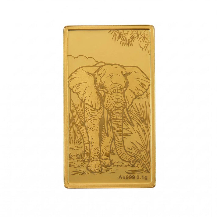 24K Yellow Gold (99.99% Purity) Elephant Pattern 7995983 1