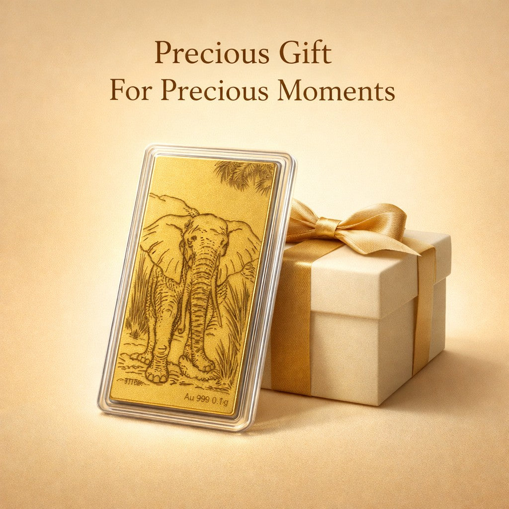 24K Yellow Gold (99.99% Purity) Elephant Pattern 7995983 4
