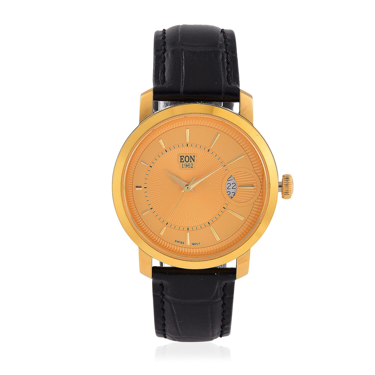 EON 1962 - Luxurious 24K Yellow Gold Swiss Movement 5 ATM Water Resistent Watch (39mm) 7996028 0