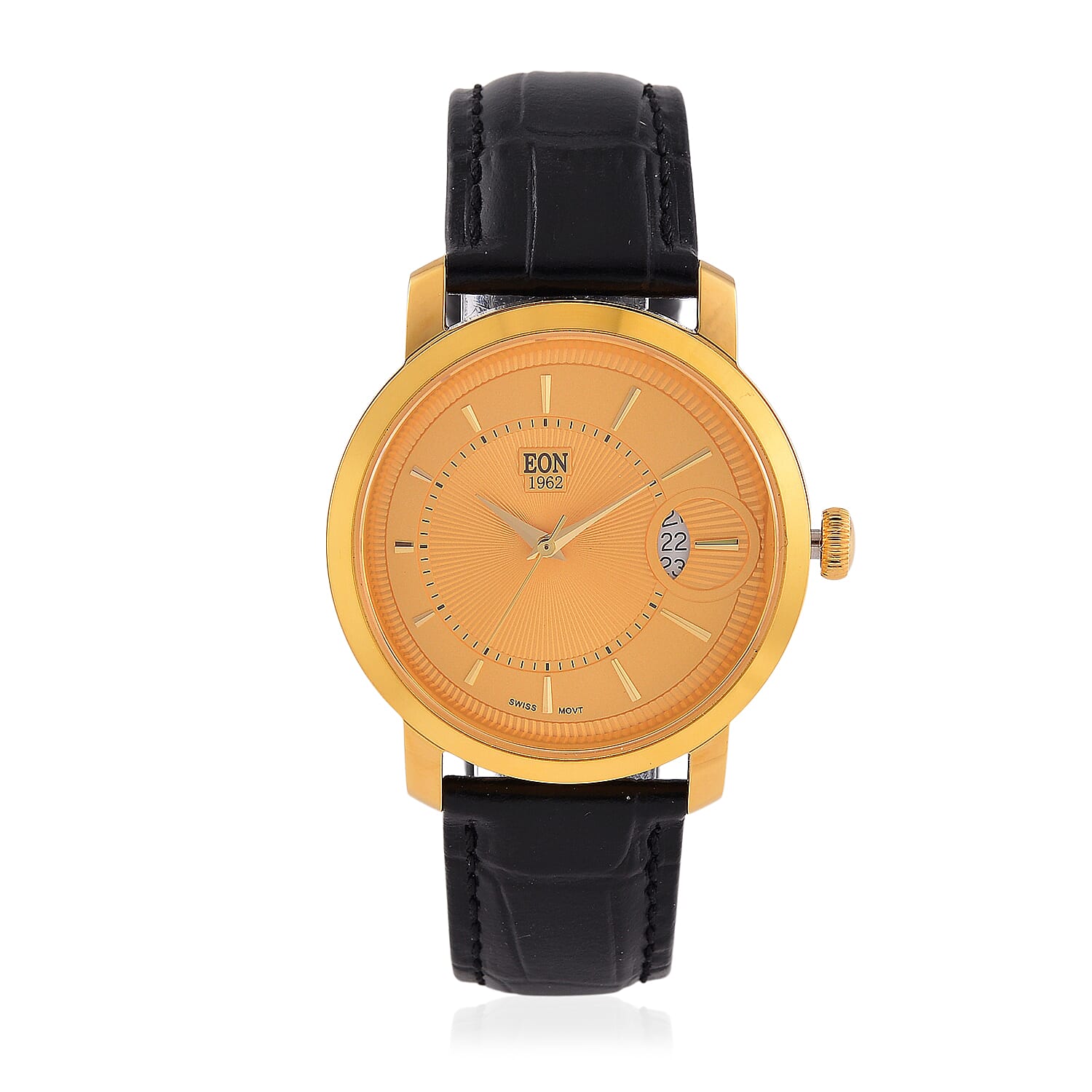 EON 1962 - Luxurious 24K Yellow Gold Swiss Movement 5 ATM Water Resistent Watch (39mm) 7996028 0