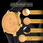 EON 1962 - Luxurious 24K Yellow Gold Swiss Movement 5 ATM Water Resistent Watch (39mm)