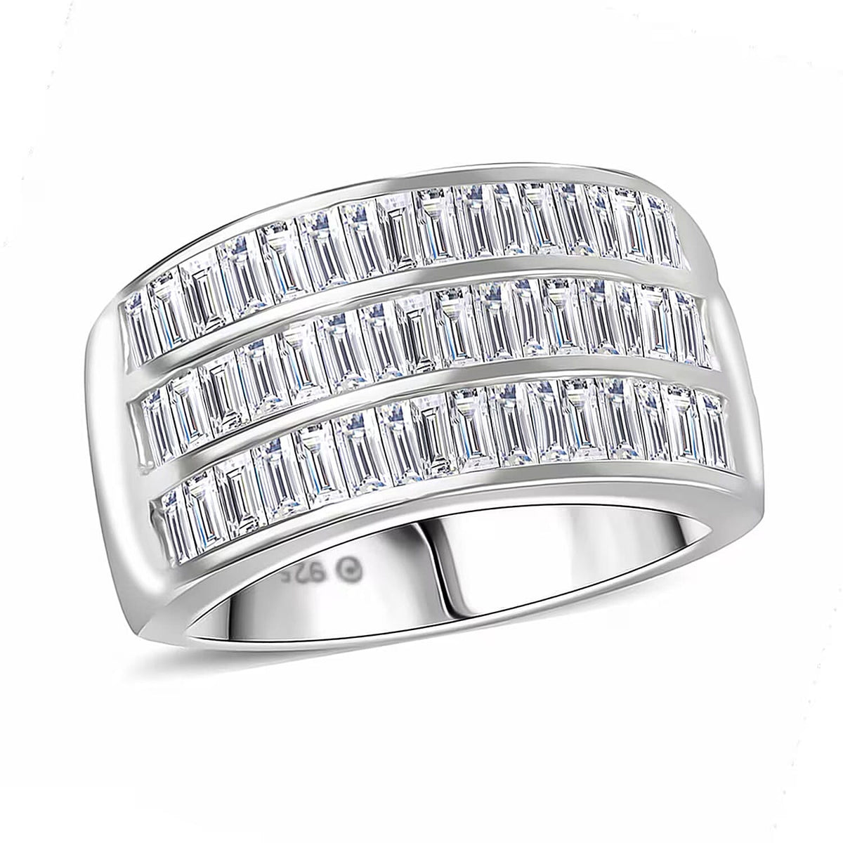 LUXURIANT Lab Grown Diamond (I1/G H) Ring in Sterling Silver 1.16 Ct, Silver Wt. 6.24 Gms. 7998644 0