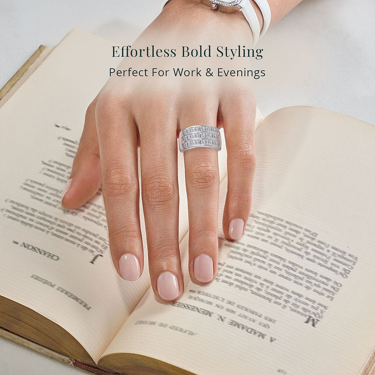 LUXURIANT Lab Grown Diamond (I1/G H) Ring in Sterling Silver 1.16 Ct, Silver Wt. 6.24 Gms. 7998644 5
