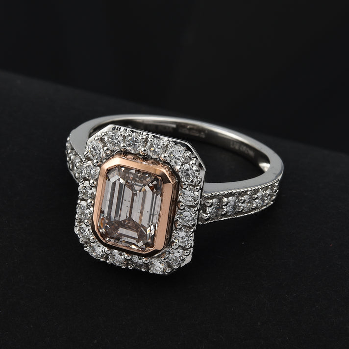 LUXURIANT 14K White and Rose Gold (VS-SI) Pink and White Lab Grown Diamond (I1/G-H) Ring 2.75 Ct. 7998707 2