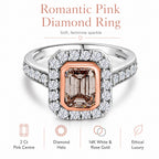 Luxuriant - 14K White & Rose Gold (VS/SI) Pink & White Lab Grown Diamond (I1/GH) Ring 2.74 Ct._7998707_2