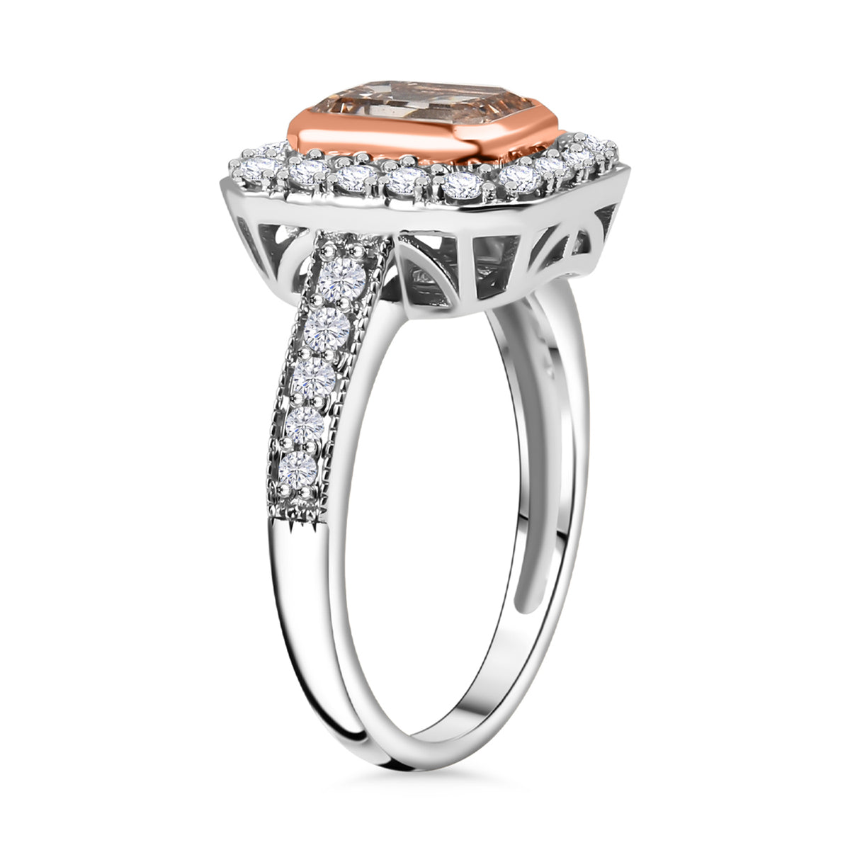 LUXURIANT 14K White and Rose Gold (VS-SI) Pink and White Lab Grown Diamond (I1/G-H) Ring 2.75 Ct. 7998707 4