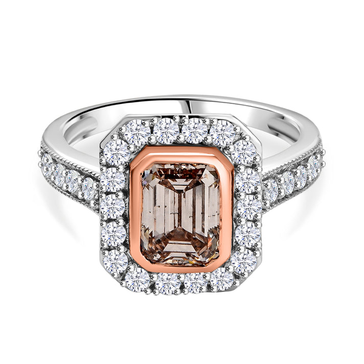 LUXURIANT 14K White and Rose Gold (VS-SI) Pink and White Lab Grown Diamond (I1/G-H) Ring 2.75 Ct. 7998708 1