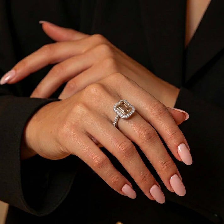 LUXURIANT 14K White and Rose Gold (VS-SI) Pink and White Lab Grown Diamond (I1/G-H) Ring 2.75 Ct. 7998708 2